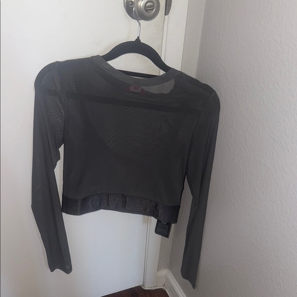 Sheer Black Long Sleeve Top - Picture 1 of 3